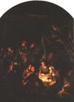 Рембрандт ван Рейн - Поклонение пастухов (фрагмент) 1645
