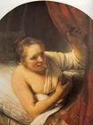 Рембрандт ван Рейн - Женщина в постели 1645