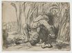 Рембрандт ван Рейн - Монах в кукурузном поле 1646