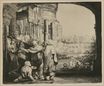 Рембрандт ван Рейн - Святой Петр и Иоанн у входа в храм 1649