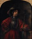 Рембрандт ван Рейн - Портрет мужчины в военном костюме 1650