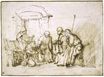 Рембрандт ван Рейн - Иаков и кровавое пятно на одежде Иосифа 1653-1657