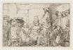 Рембрандт ван Рейн - Сидящий Христос дискутирует с врачами 1654