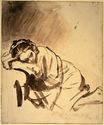 Рембрандт ван Рейн - Хендрикье спит 1654