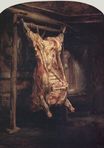 Рембрандт ван Рейн - Туша быка. Убитый бык 1655