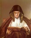 Рембрандт ван Рейн - Старая женщина, читающая 1655