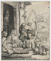 Рембрандт ван Рейн - Авраам и ангелы 1656