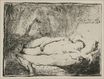 Рембрандт ван Рейн - Женщина, лежащая на кровати. Юпитер и Антиопа 1658