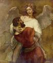 Рембрандт ван Рейн - Борьба Иакова с Ангелом 1659