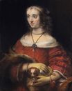 Рембрандт ван Рейн - Портрет женщины с собачкой 1662