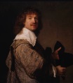 Рембрандт ван Рейн - Человек, держащий черную шляпу 1637