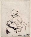 Рембрандт ван Рейн - Женщина кормящая ребёнка 1637