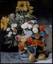 Смешанные цветы в глиняном горшке 1869
