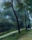 Огюст Ренуар - Прогулка в лесу Мадам Ле Кер и её ребёнок 1870