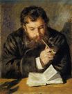 Огюст Ренуар - Читающий Клод Моне 1874