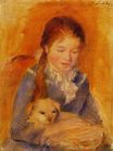 Огюст Ренуар - Девушка с собакой 1875