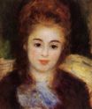 Глава молодой женщины в голубом платке Мадам Генрио 1876