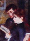 Пара за чтением. Эдмонд Ренуар и Маргарита Легран 1877