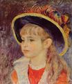 Молодая девушка в синей шляпе 1881