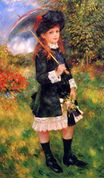 Огюст Ренуар - Молодая девушка с зонтиком, Алин Нуньес 1883