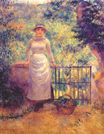 Алина у ворот. Девушка в саду 1884