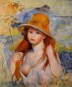 Молодая девушка в соломенной шляпе 1884