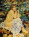 Огюст Ренуар - Сидящая обнаженная. Сидящая купальщица 1885
