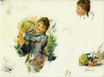 Огюст Ренуар - Этюд для девочек, играющих с воланом 1887