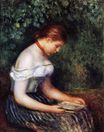 Огюст Ренуар - Читательница. Сидящая молодая женщина 1887