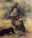 Молодая девушка с собакой 1888