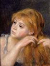 Огюст Ренуар - Голова молодой женщины 1890