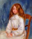 Сидящая девочка с синим фоном 1890