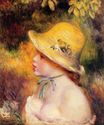 Молодая девушка в соломенной шляпе 1890
