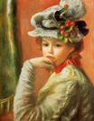 Огюст Ренуар - Молодая девушка в белой шляпе 1891