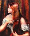 Огюст Ренуар - Молодая девушка, расчесывающая волосы 1894