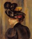 Молодая женщина в черной шляпе 1895