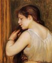 Огюст Ренуар - Прическа. Молодая девушка, расчесывающая волосы 1896
