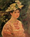 Молодая женщина в шляпе с дикой розы 1896
