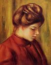 Профиль женщины в красной блузке 1897