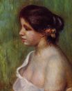 Бюст молодой женщины с цветами на ухе 1898