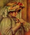 Огюст Ренуар - Молодая девушка в шляпе 1900