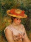 Молодая женщина в соломенной шляпе 1901