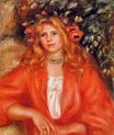 Огюст Ренуар - Молодая женщина в гирлянде цветов 1908