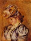 Девушка в цветочной шляпе 1908