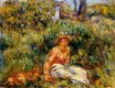 Молодая женщина в саду 1916