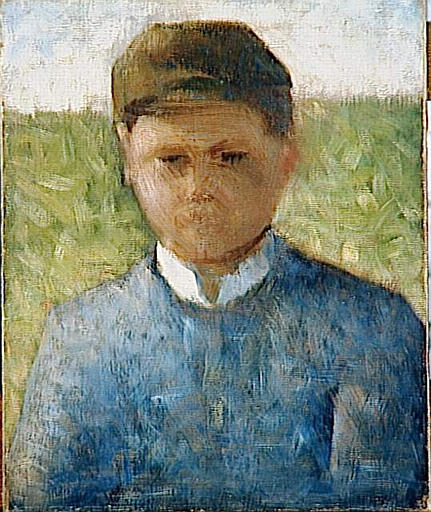 Жорж Сёра - Молодой крестьянин в синем 1882