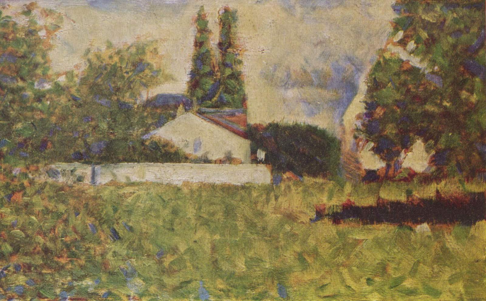 Жорж Сёра - Дом между деревьев 1883