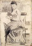 Жорж Сёра - Сидящая женщина 1881
