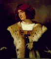 Тициан, Тициано Вечеллио - Портрет мужчины в красной шапочке 1510
