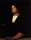 Тициан, Тициано Вечеллио - Молодой человек с капюшоном и перчатками 1512-1515